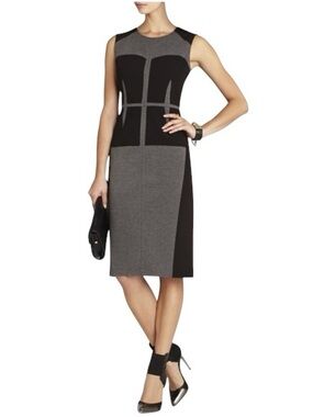 BCBGMaxAzria Sleeveless Geometric Colorblock Dress Size M
